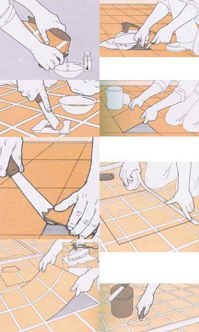 Как клеить плитку на пол - схемы укладки и пошаговая инструкция!