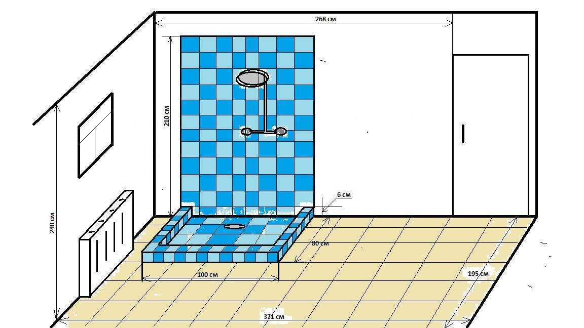 Душ в ванной без душевой кабины из плитки: инструкция