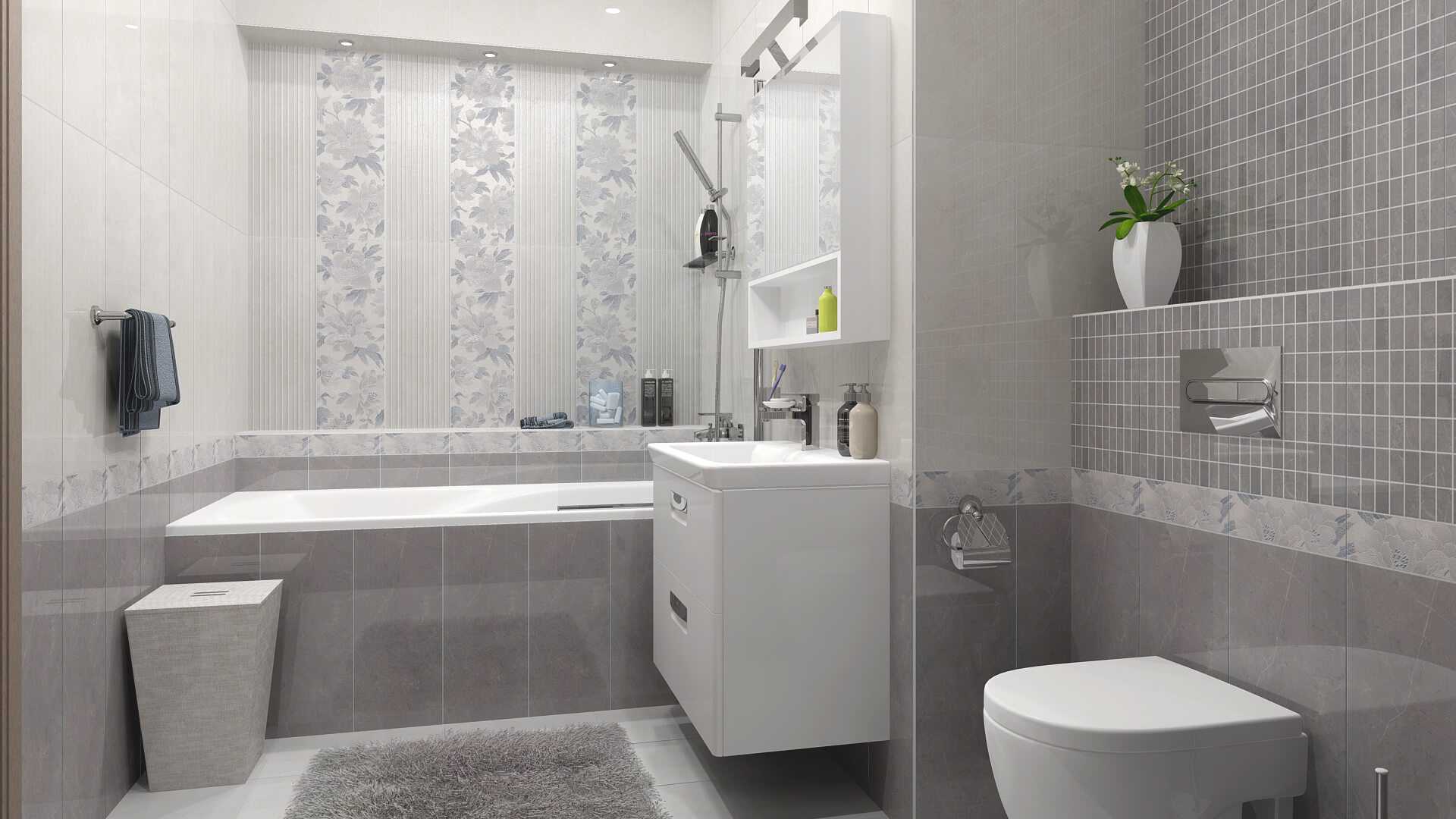 Дизайн плитки для ванной и туалета