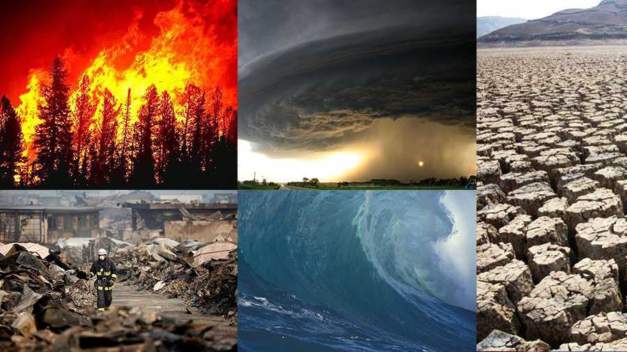 Виды (типы, классификация) и причины стихийных бедствий