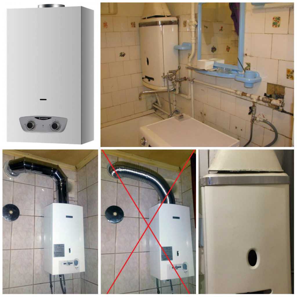 В некоторых случаях установка газовой водогреющей колонки в ванной комнате возможна, однако монтаж связан с соблюдением некоторых обязательных требований