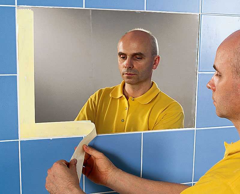 Как прикрепить зеркало в ванной к плитке без сверления