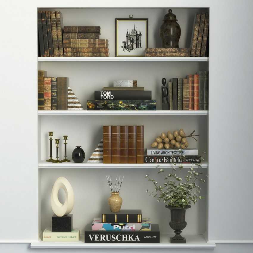 Книжный шкаф: 85 фото идей расположения и украшение стен книгами