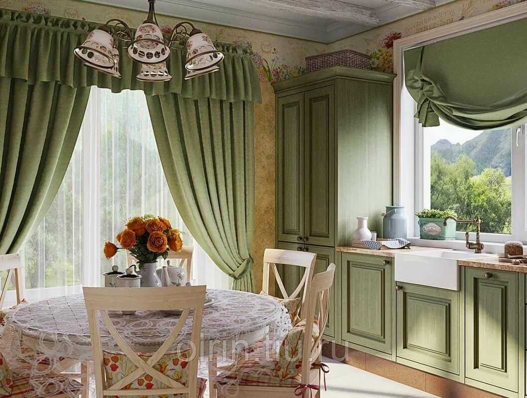 Как подобрать занавески на кухню: современный дизайн штор в стиле классика до подоконника и длинных
 - 26 фото