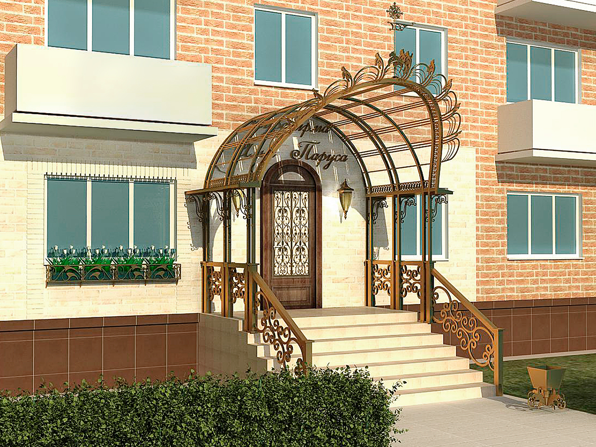 Дизайн входа в частный дом. 18 вариантов, как может выглядеть дизайн участка перед домом.
