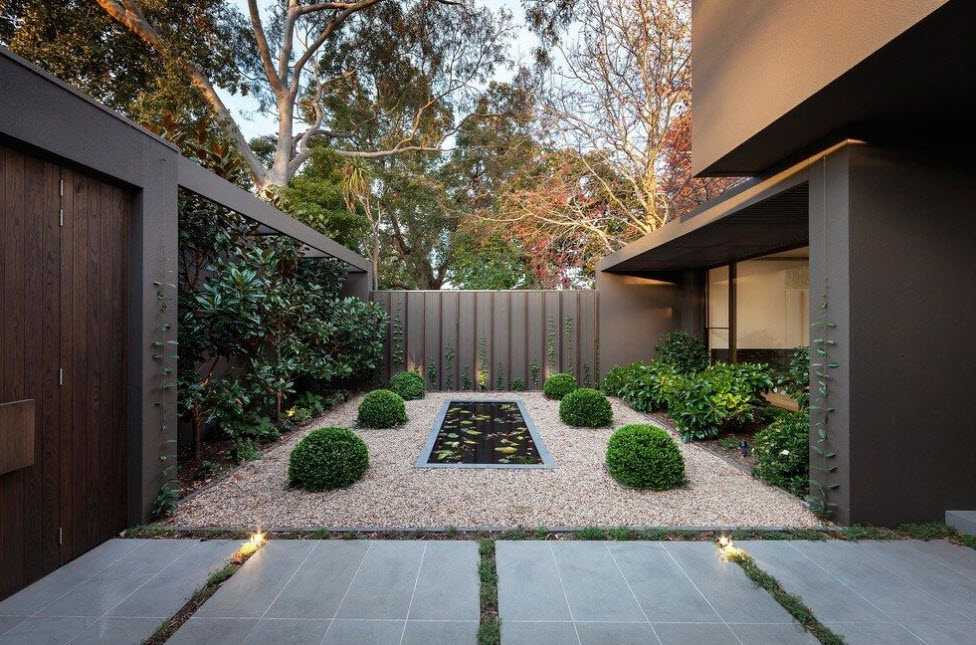 Ландшафтный дизайн двора частного дома: стадии проектирования и воплощения в жизнь