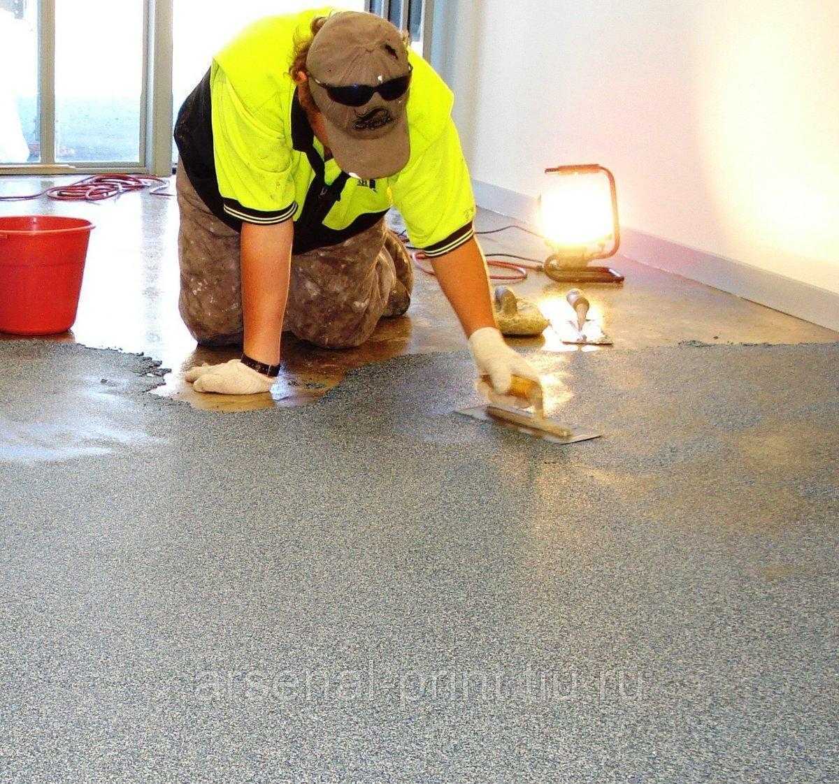 Как отремонтировать бетонный пол в квартире