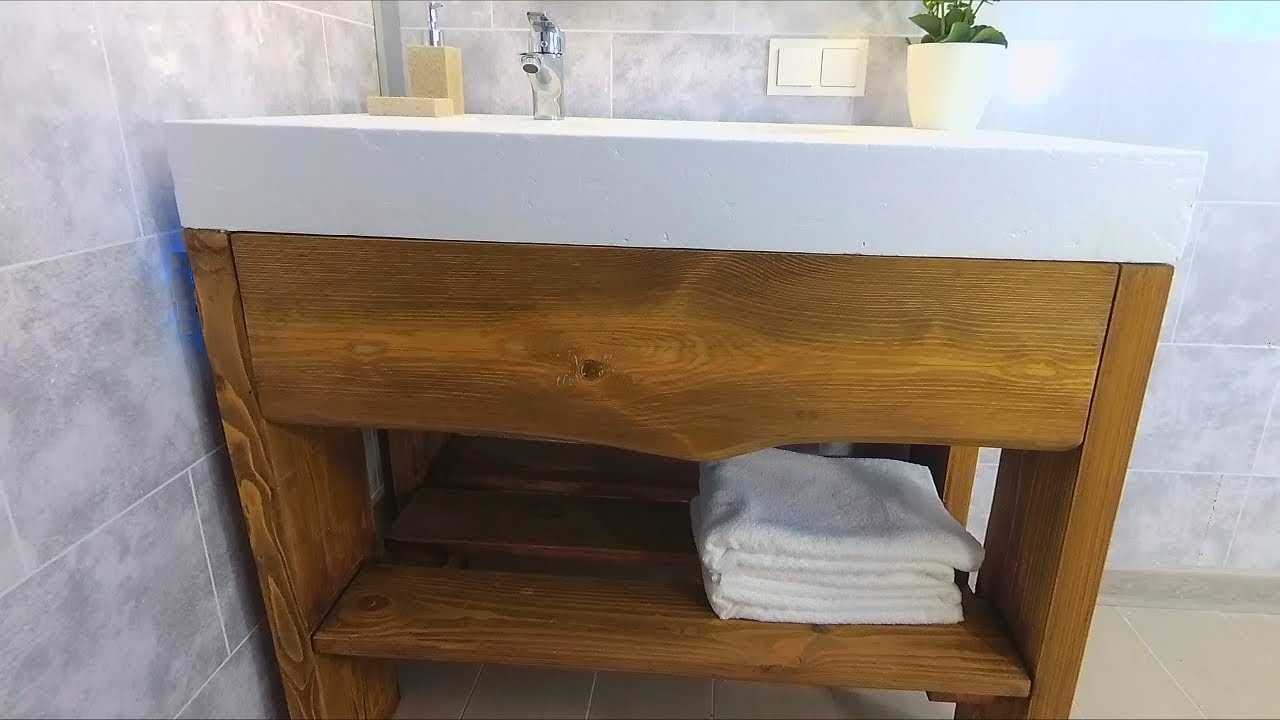 Как сделать тумбу под раковину своими руками в ванной — пошаговое видео и фото