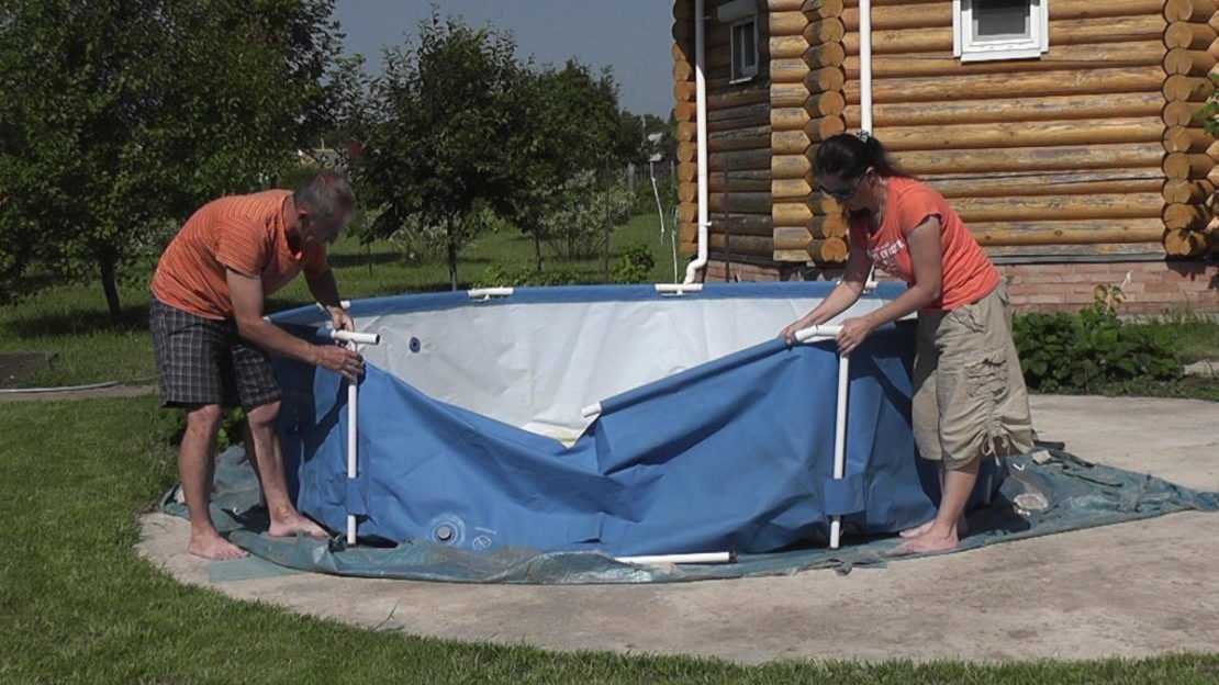 Как сделать установку каркасного бассейна на даче своими руками: пошагово- обзор +видео