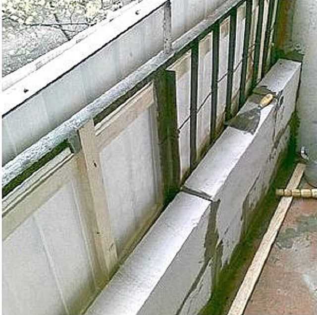 Способы укрепления парапета балкона
