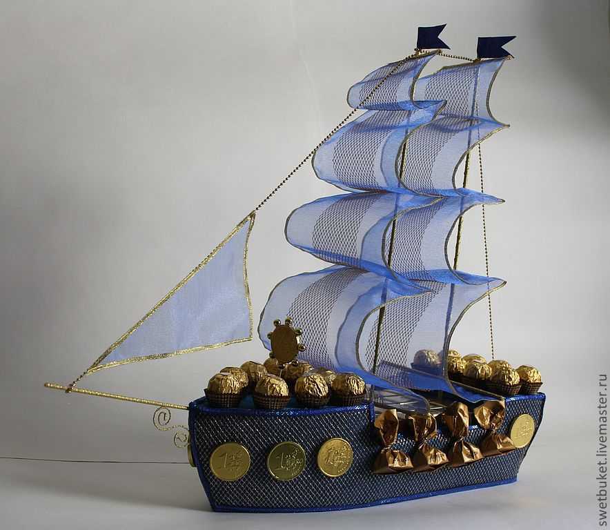Корабль из конфет своими руками - коробочка идей и мастер-классов