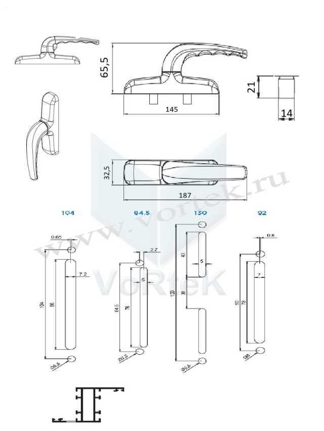 Ручки для пластиковых окон: выбор конструкции и производителя