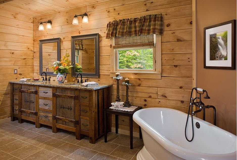 Ванная комната в деревянном доме из бруса. как сделать ванную комнату в деревянном доме: рассказываем детально