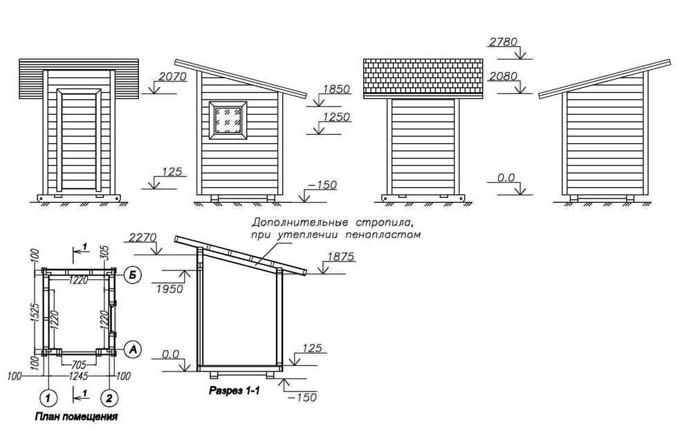 Схемы строительства дачных туалетов + проект туалета с душем в чертежах и фото