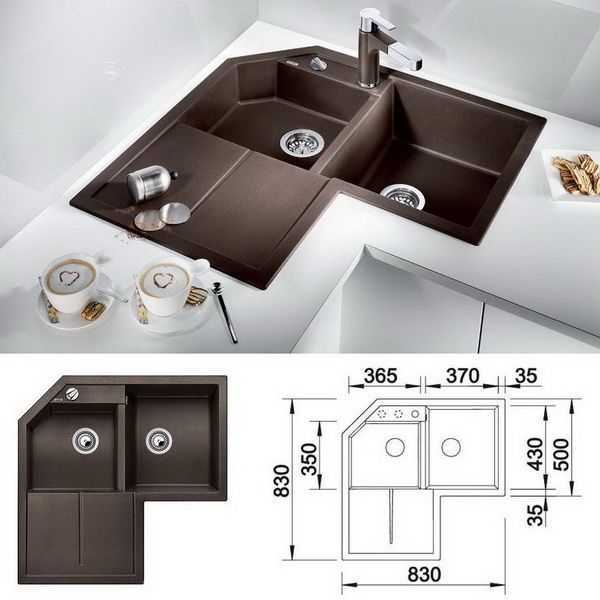 Угловая раковина: преимущества и разновидности угловых моделей для ванной комнаты и кухни