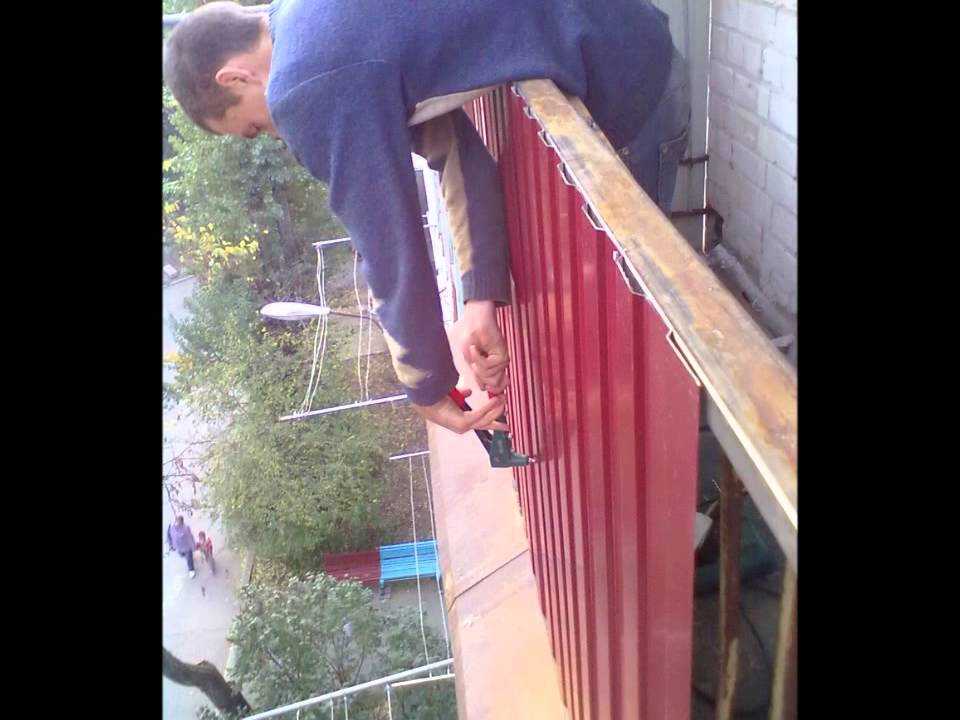 Обшивка балкона профнастилом: пошаговая инструкция