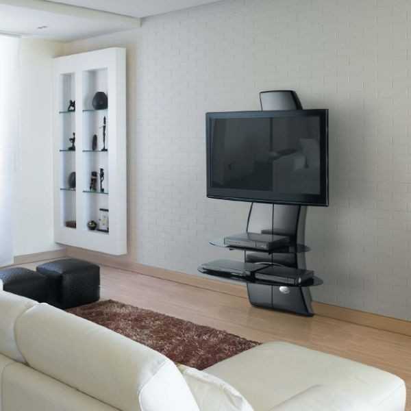 Дизайнерские тумбы под телевизор: варианты размещения в интерьере, виды конструкций